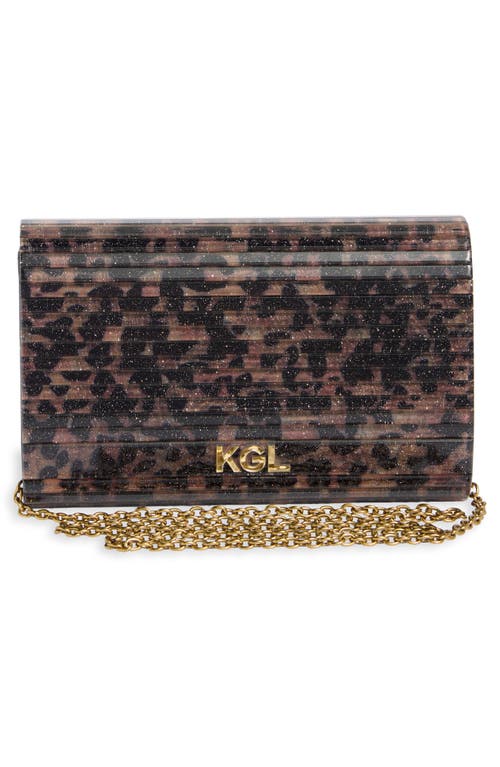Kurt Geiger London Acrylic Party Clutch In Brown
