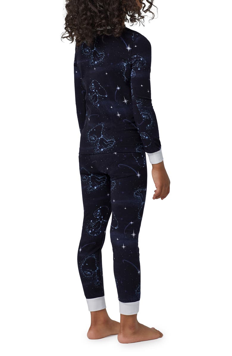 BedHead Pajamas Kids' x Peanuts<sup>®</sup> Print Fitted Organic Cotton Jersey Two-Piece Pajamas, Alternate, color, 