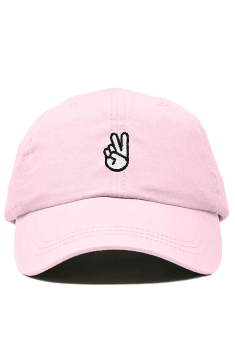 Peace Sign Embroidered Dad Hat