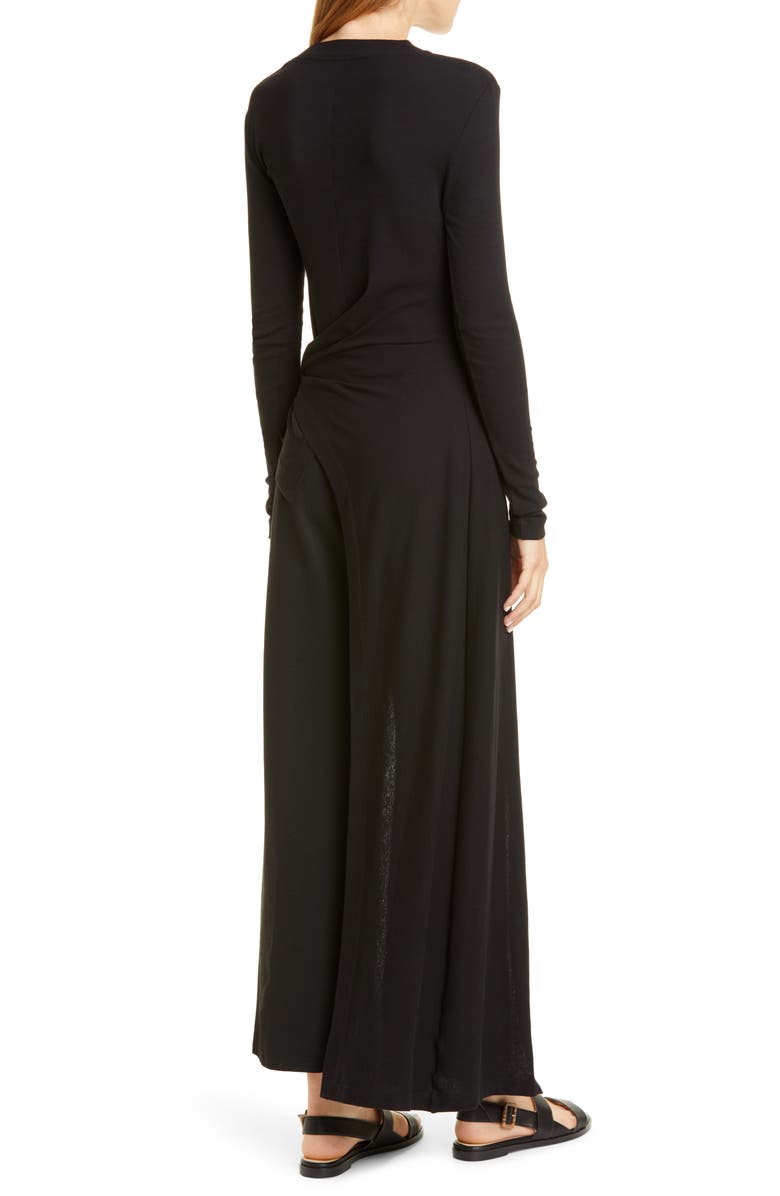 Rosetta Getty Split Apron Cotton Rib T-Shirt, Alternate, color,