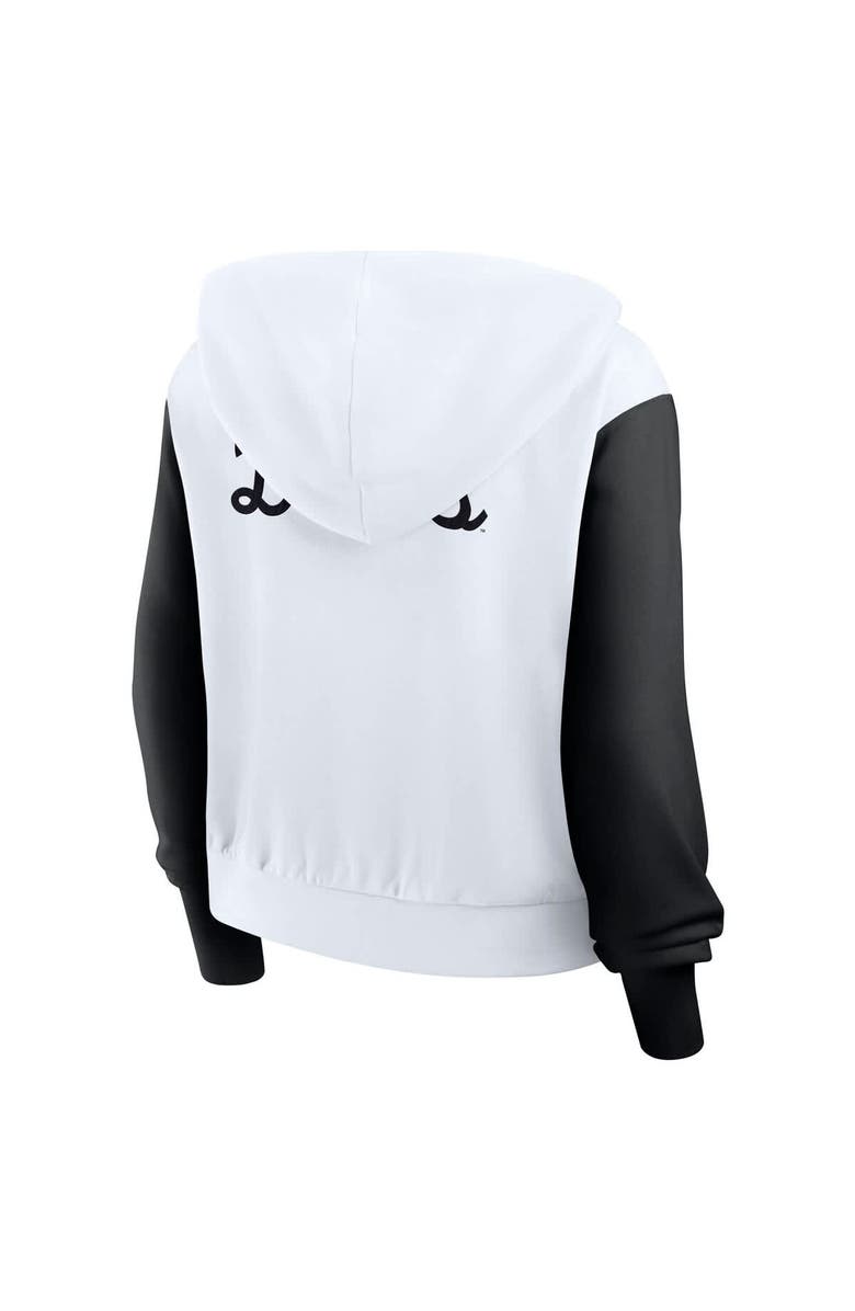 Nike Women's Nike White Oregon Ducks Cropped Beyond Capability Color-Block Script Full-Zip Hoodie, Alternate, color,