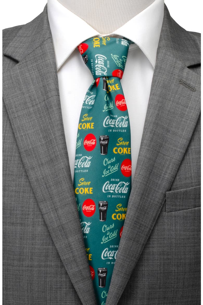 Coca-Cola® Green Tie, Alternate, color, GREEN