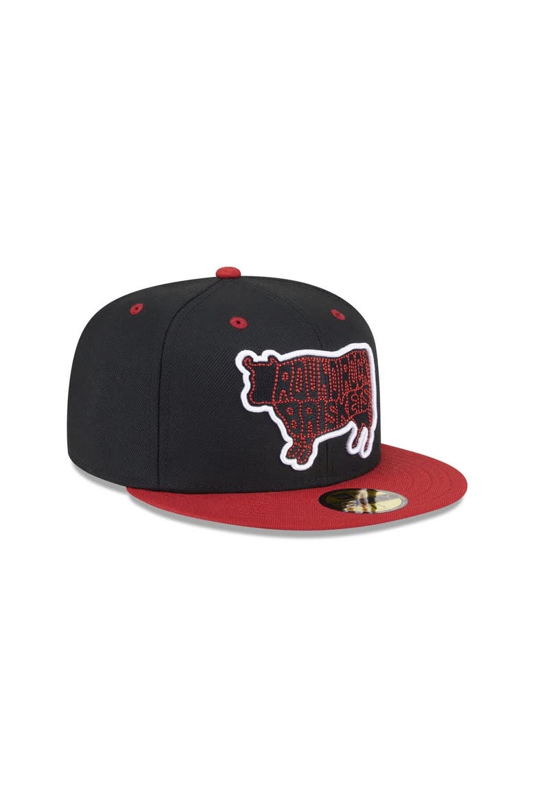 Men's New Era  Black Round Rock Express Theme Nights 59FIFTY Fitted Hat, Alternate, color, Black