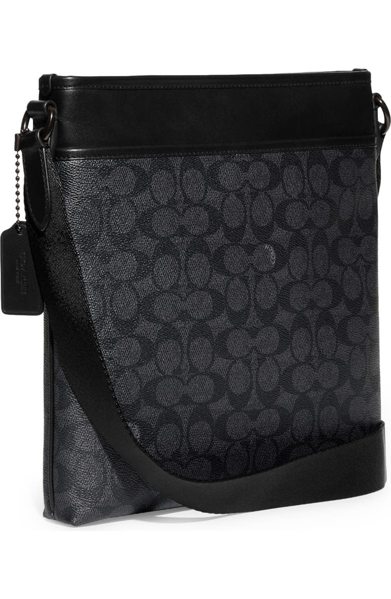 COACH Gotham Slim Signature Coated Canvas & Leather Crossbody Bag, Alternate, color,