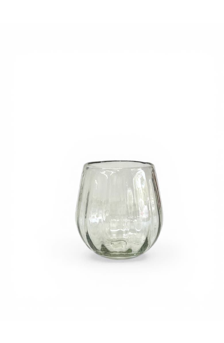 Villa Lua Home Handblown Oval Fluted Glass - Set of 2, Main, color, Clear