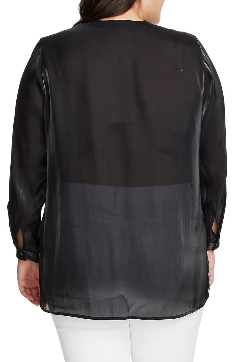 Vince Camuto Iridescent Henley Tunic, Alternate, color,