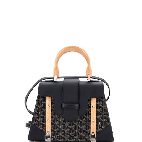 Saigon Top Handle Bag Coated Canvas with Leather PM