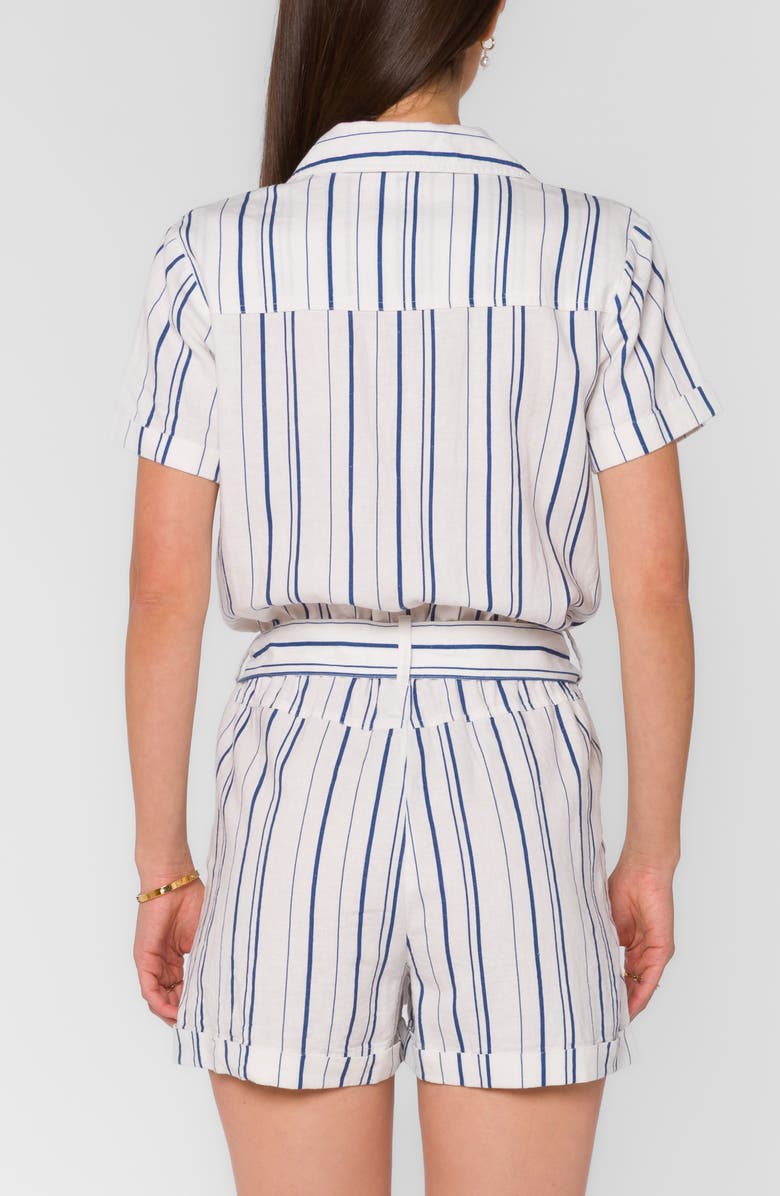 VELVET HEART Short Sleeve Button Front Romper, Alternate, color,