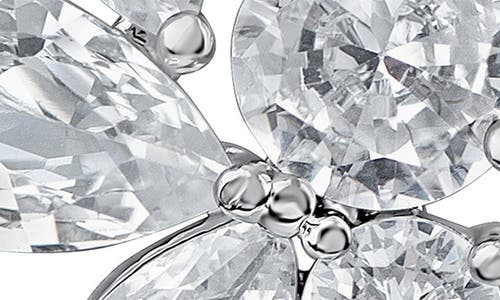 Cz By Kenneth Jay Lane Cubic Zirconia Cluster Stud Earrings In Clear Silver