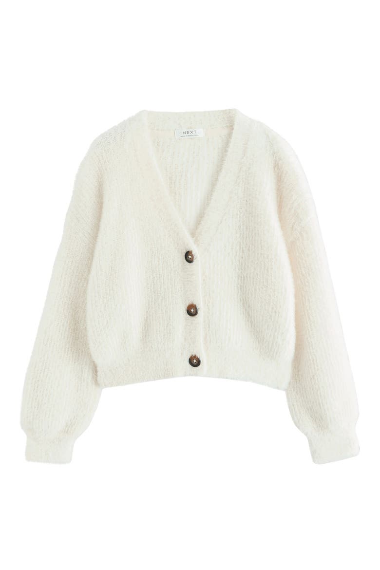 Kids' Eyelash Knit Cardigan, Main, color, WHITE