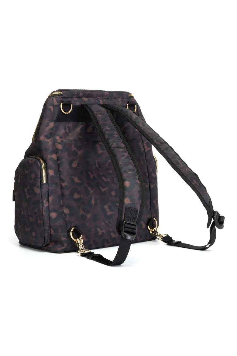 Alyssa Water Resistant Convertible Diaper Backpack, Alternate, color, LEOPARD