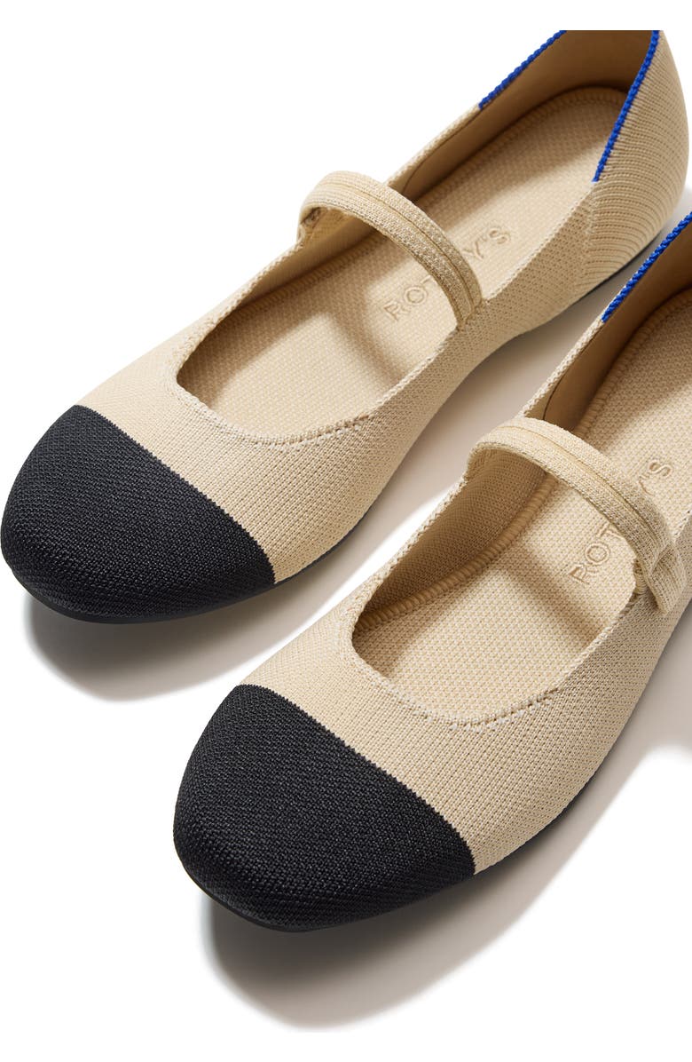 Rothy's The Square Mary Jane, Alternate, color, Cream Captoe