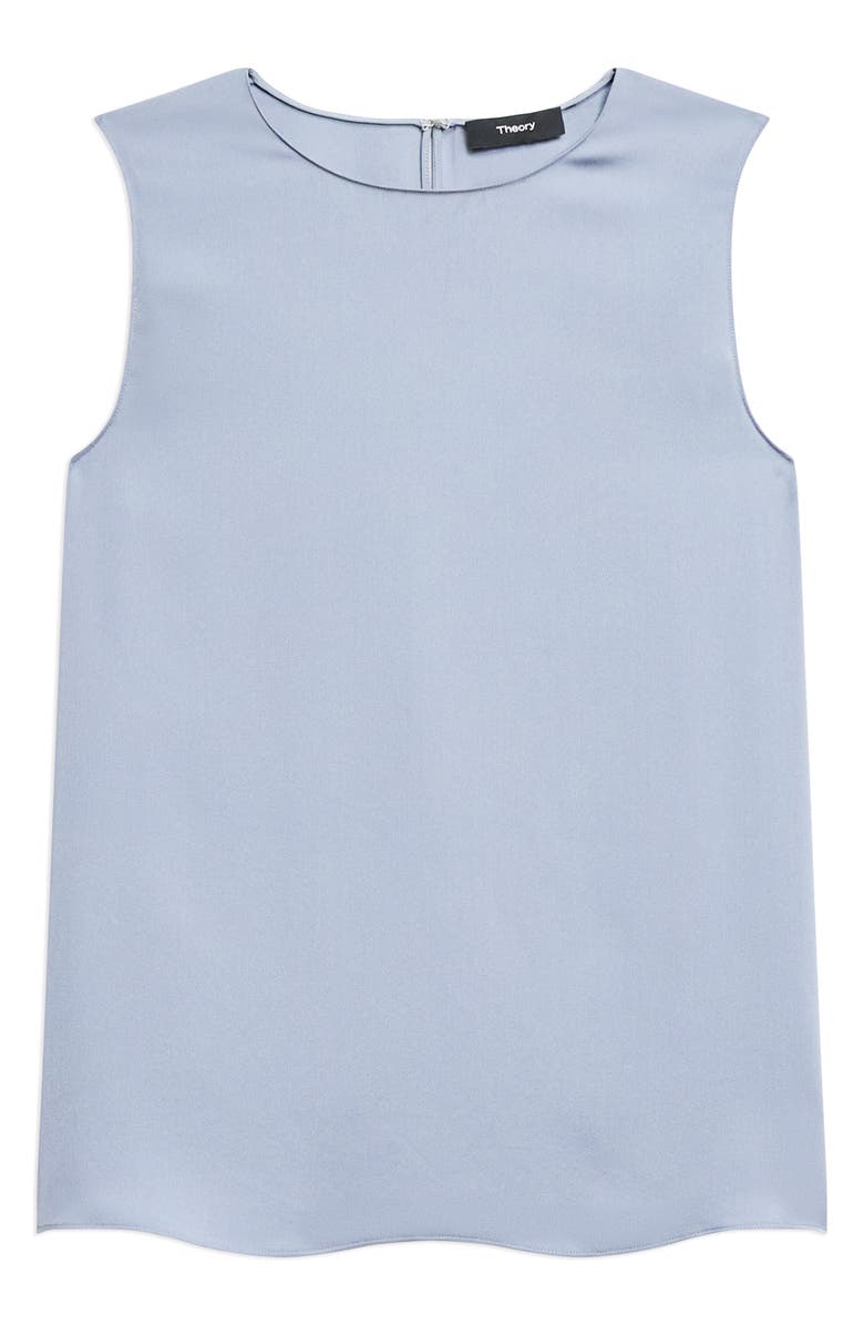 Theory Sleeveless Silk Blouse, Alternate, color, Harbor Blue - 2Jg