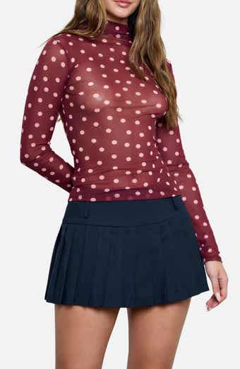 Mesh Mock Neck Top