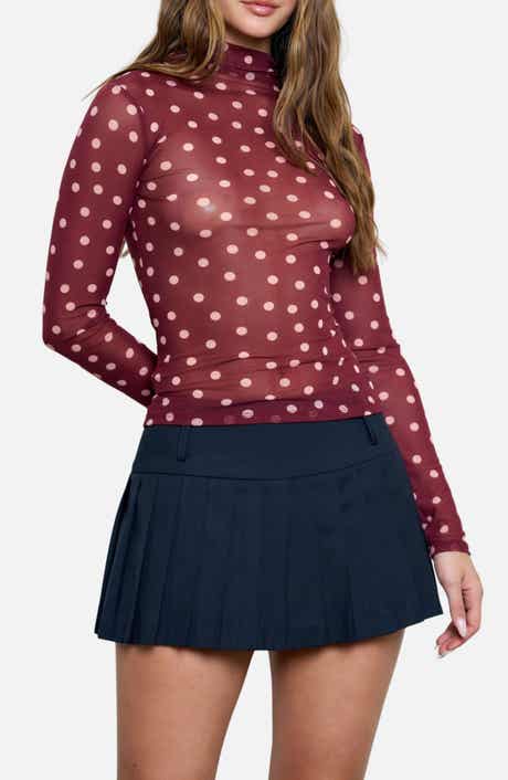 Mesh Mock Neck Top
