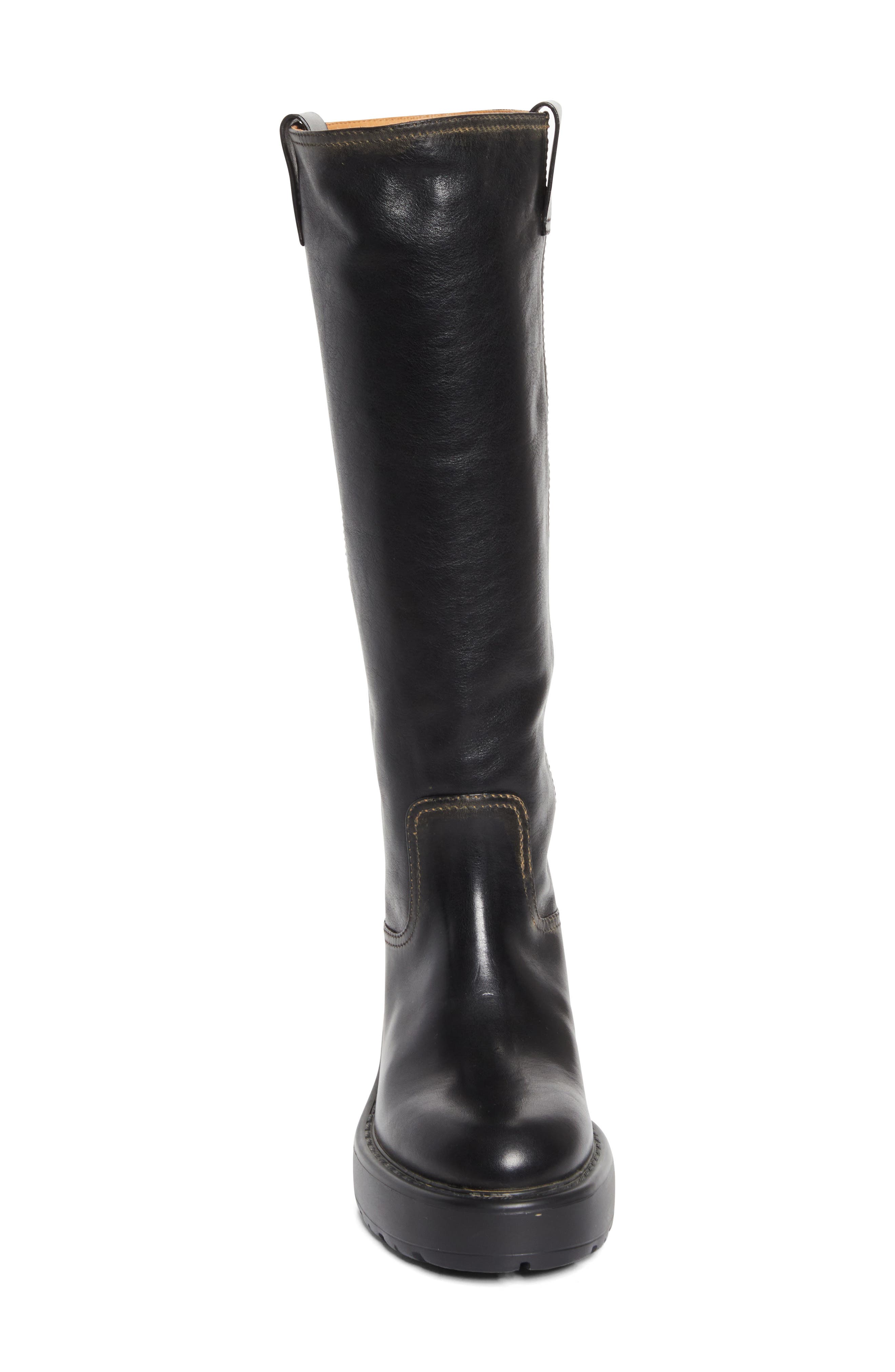 Miu Miu Knee High Boot, Alternate, color, Nero