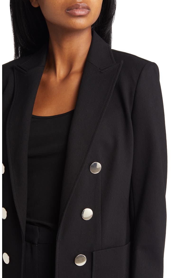 Faux Double Breasted Jacket, Alternate, color, ANNE BLACK