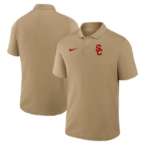Men's Nike Tan USC Trojans Primetime Victory Primary Logo Performance Polo
