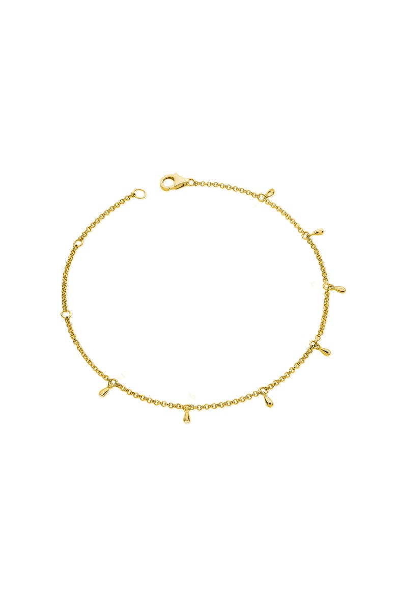 Multi Drop Anklet, Main, color, Gold Vermeil