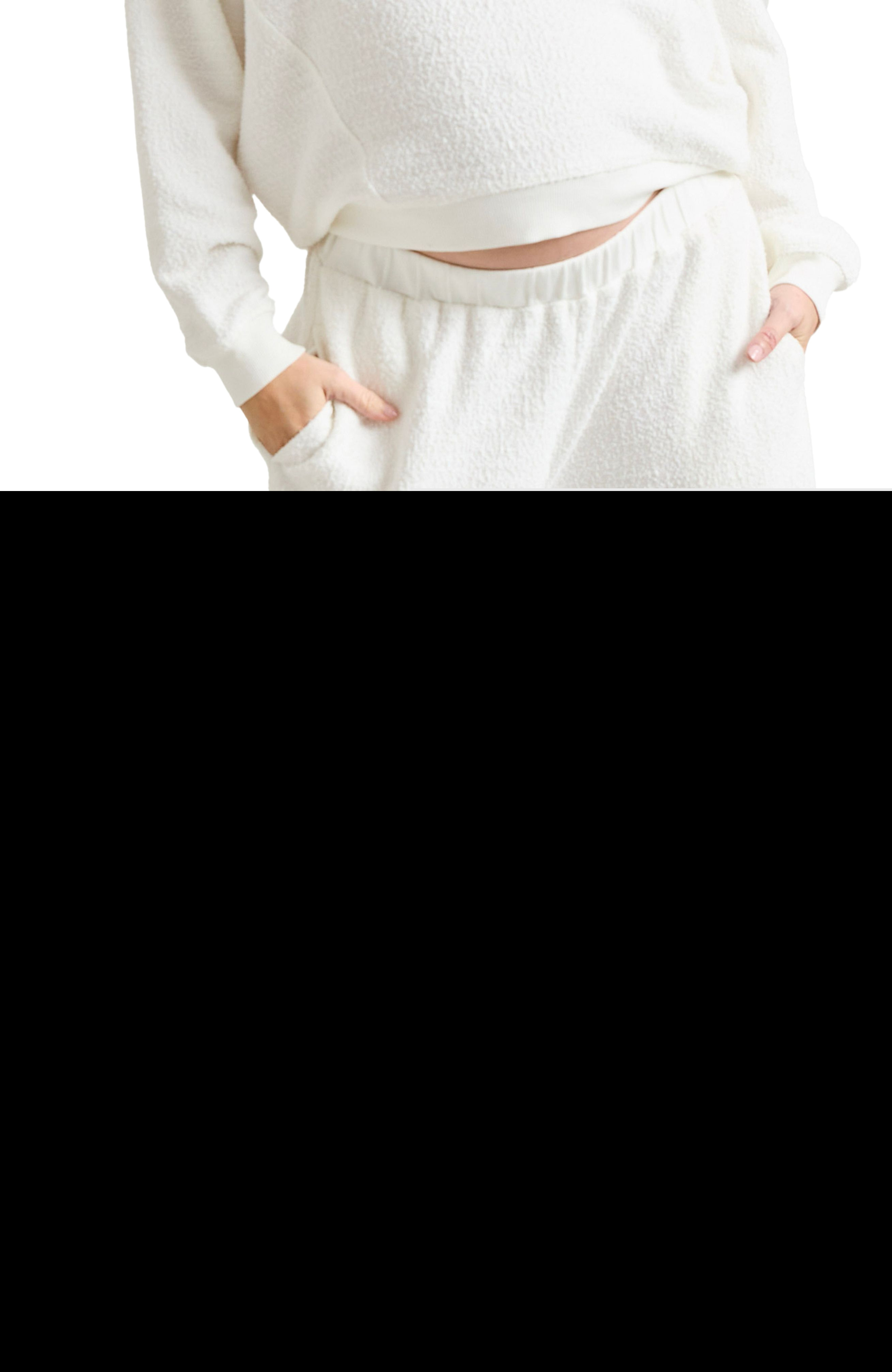 HATCH Collection The Dina Boucle Lounge Pant, Alternate, color, Ivory