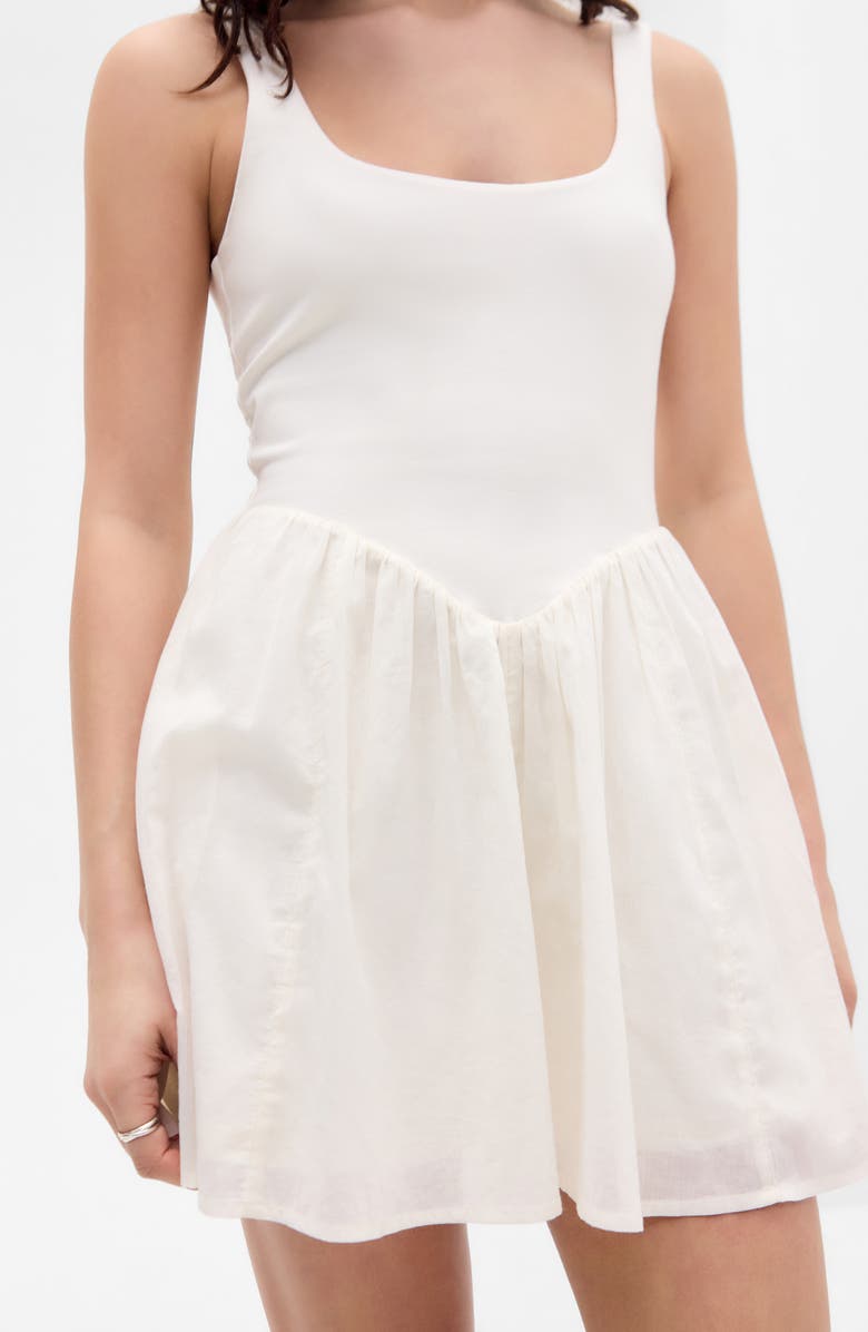 BDG Urban Outfitters Daphne Fit & Flare Minidress, Alternate, color, White