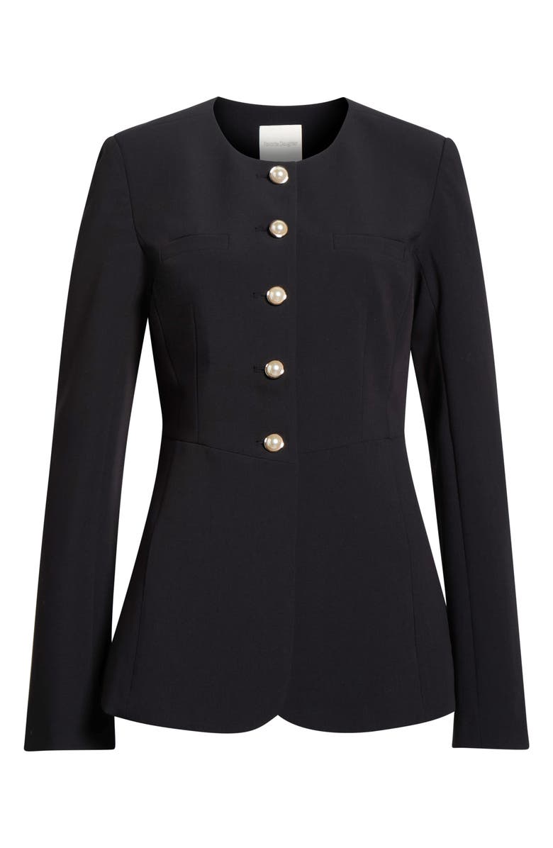 Favorite Daughter Peplum Blazer, Alternate, color, Black