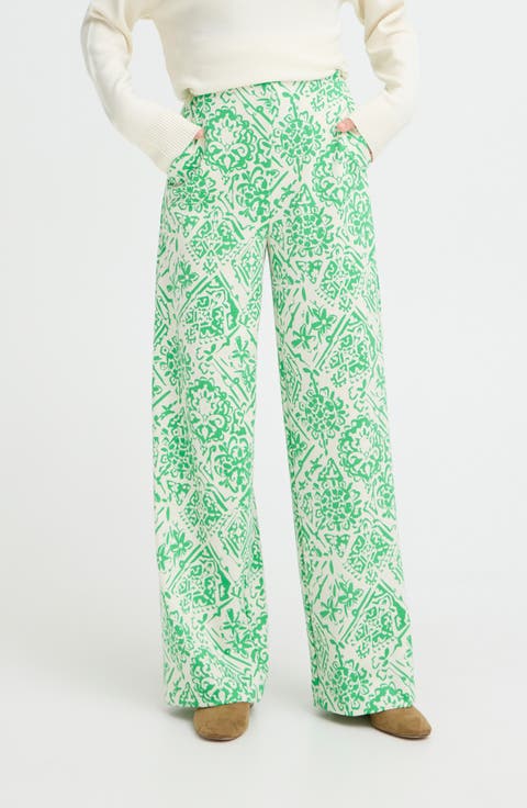 Kate Print Straight Leg Pants
