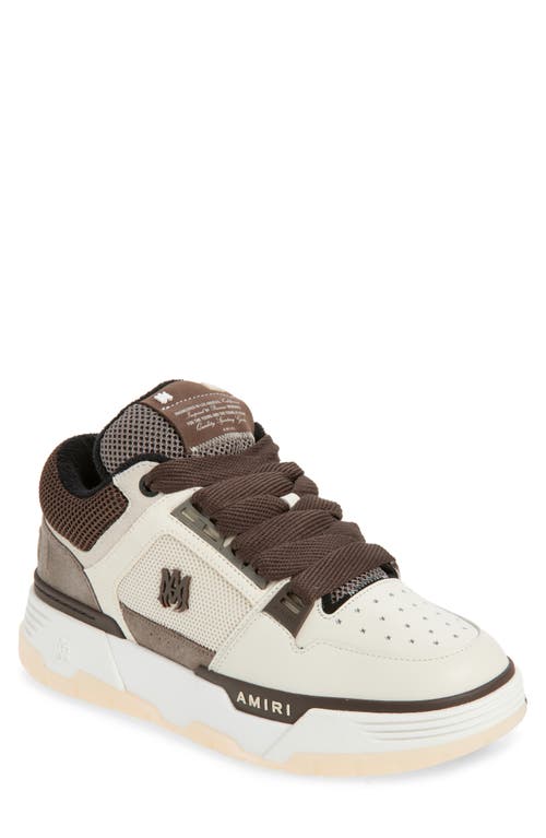 Amiri Brown Low Top Sneakers With Logo Detail On The Side And Mesh Panels