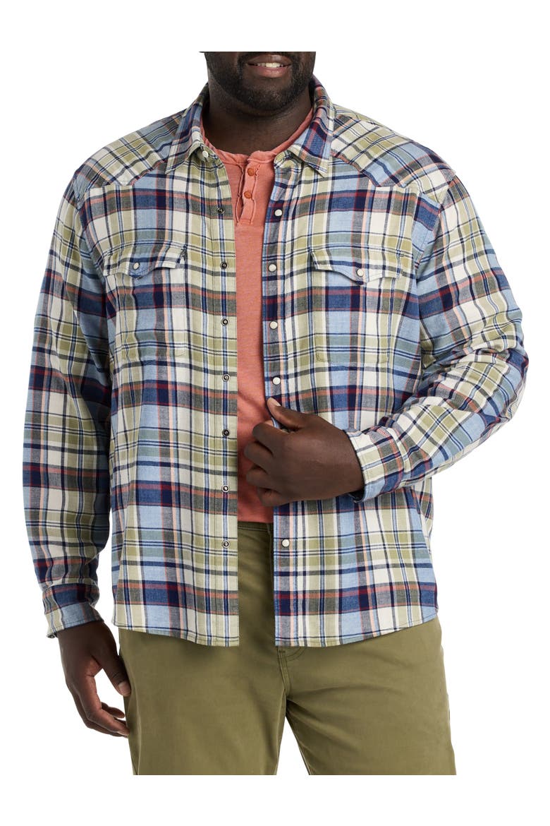 Indigo Plaid Western Sport Shirt, Alternate, color, MULTI