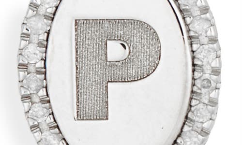 Meshmerise Diamond Initial Disc Bracelet In Metallic