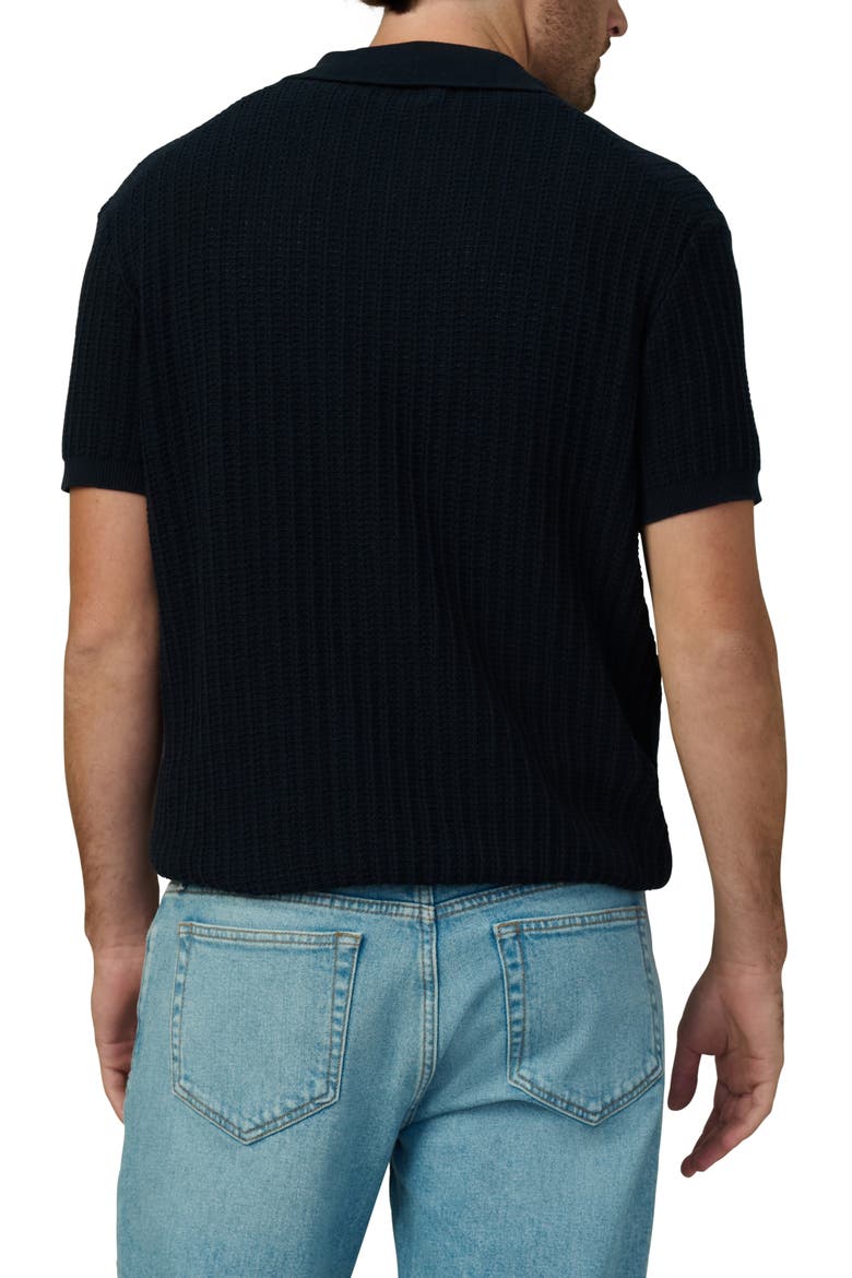 Textured Johnny Collar Polo, Alternate, color, TRUE NAVY
