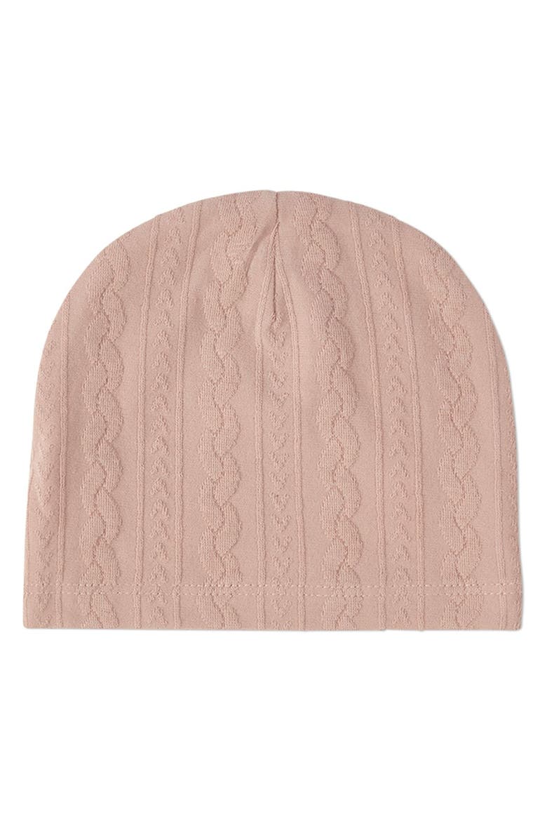 Cotton Jacquard Knit Beanie, Main, color, Blush Pink
