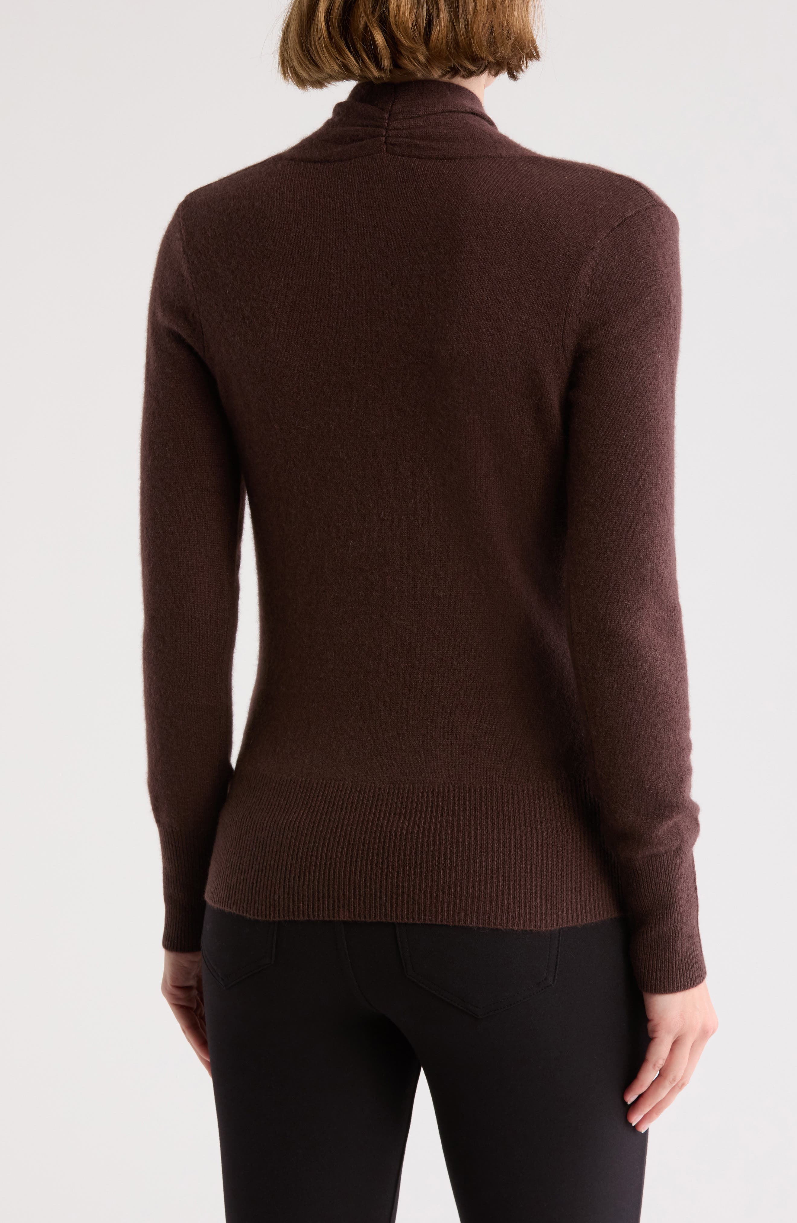 Cashmere Faux Wrap Sweater - image 2