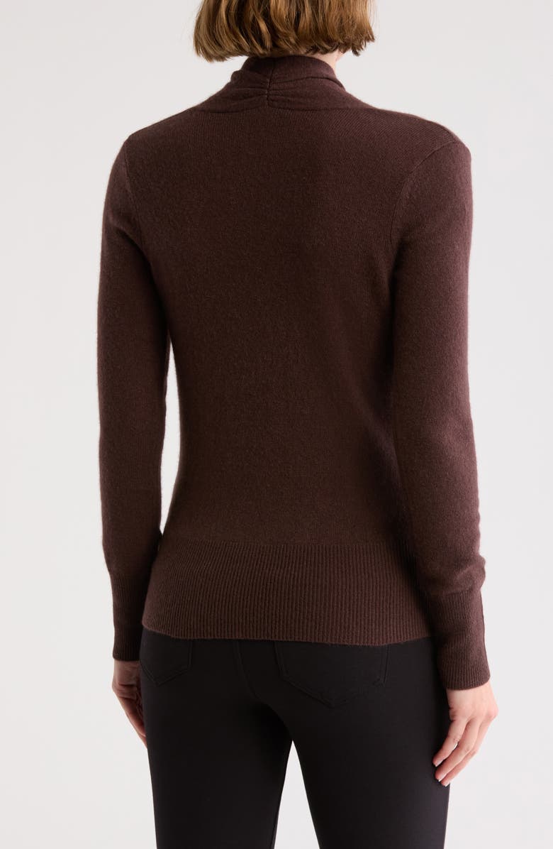 Sofia Cashmere Cashmere Faux Wrap Sweater, Alternate, color, Dark Brown