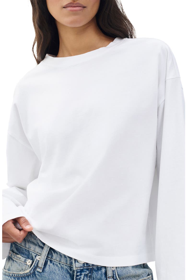 Kelley Boxy Long Sleeve Cotton Jersey T-Shirt, Alternate, color, WHITE