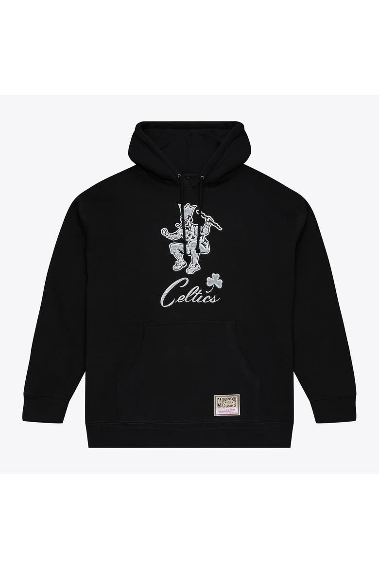 Men's Mitchell & Ness Black Boston Celtics Chrome Hoodie, Main, color, Black