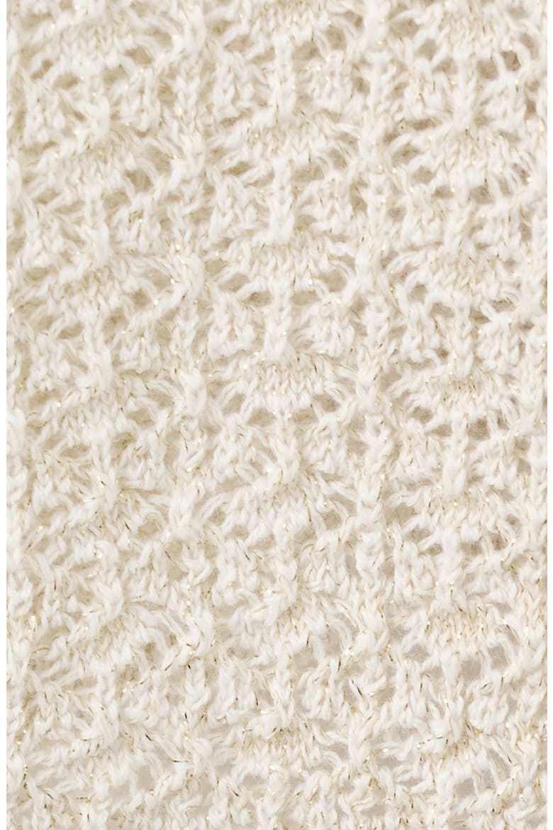 Open Knit Crewneck Sweater, Alternate, color, GOLD