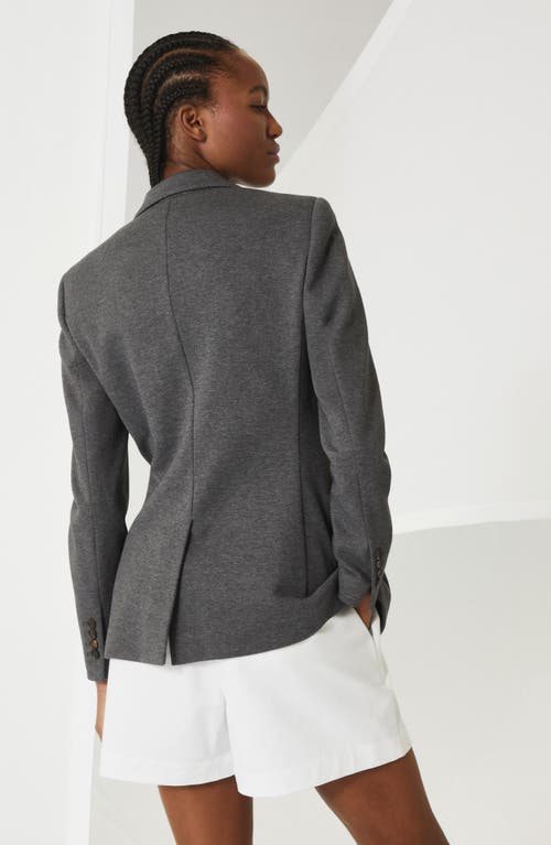 Brunello Cucinelli Piqué Blazer In Lead