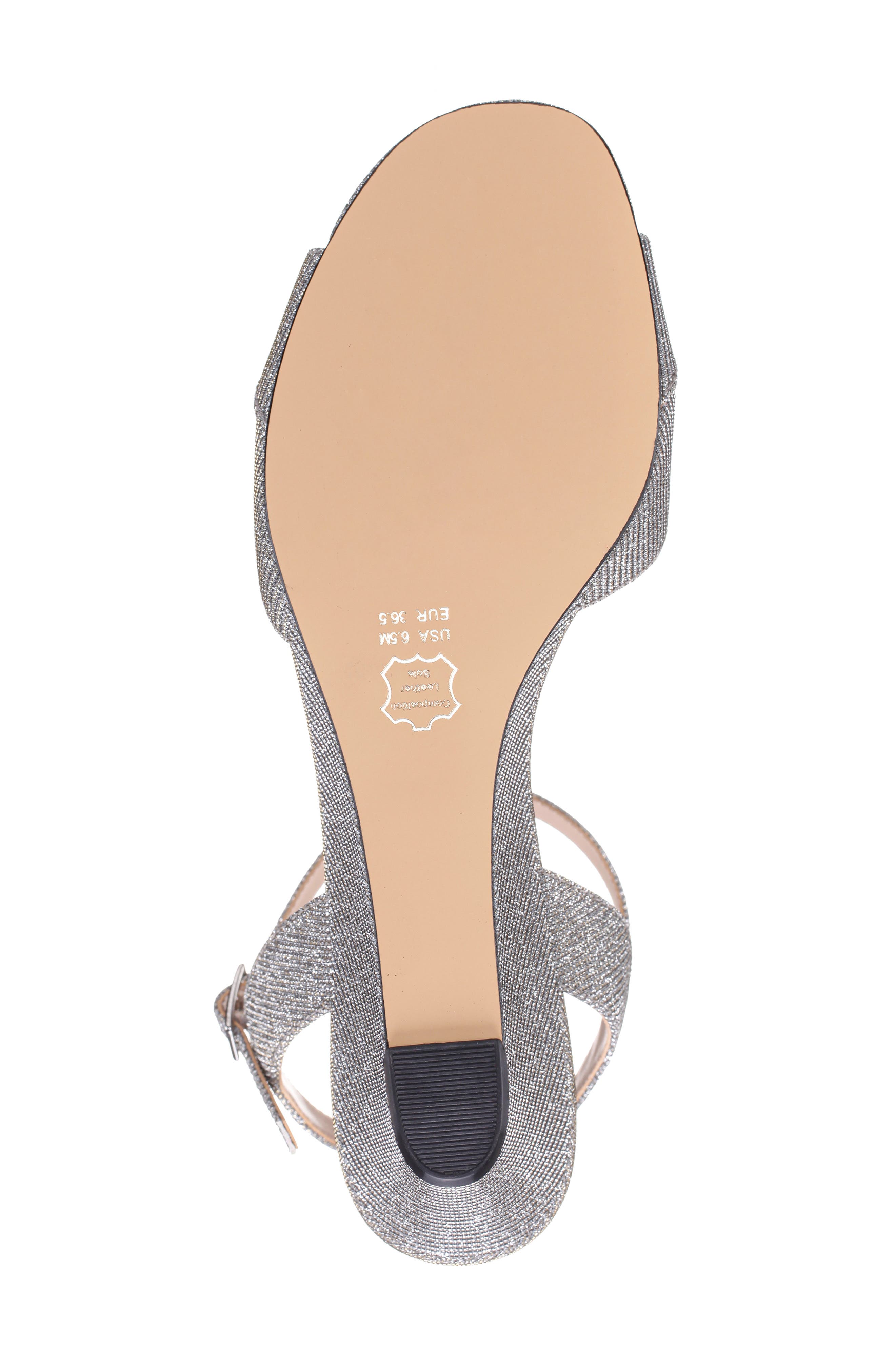 Nina Flora Ankle Strap Wedge Sandal, Alternate, color, 