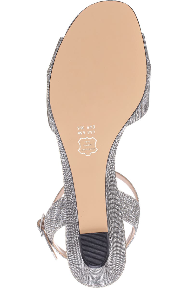 Nina Flora Ankle Strap Wedge Sandal, Alternate, color, Steel