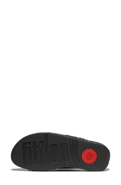 Fitflop Lulu Crystal Embellished Slide Sandal In All Black
