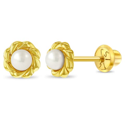 14k Elegant Freshwater Pearl Earrings