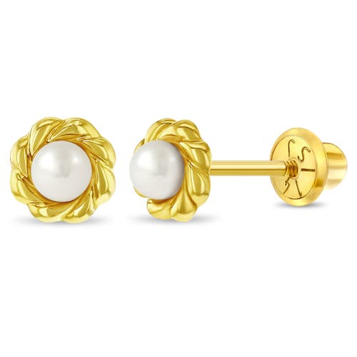 Shop In Season Jewelry 14k Elegant Freshwater Pearl Earrings In White