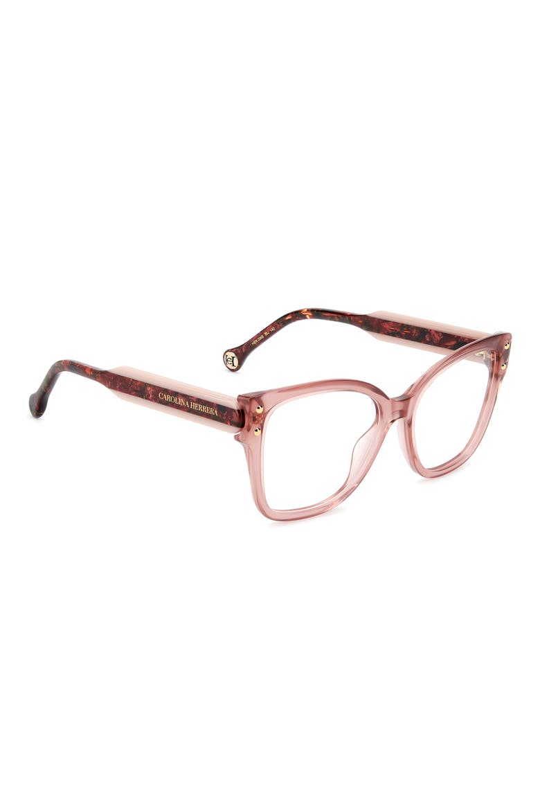 53mm Square Reading Glasses, Alternate, color, PINK