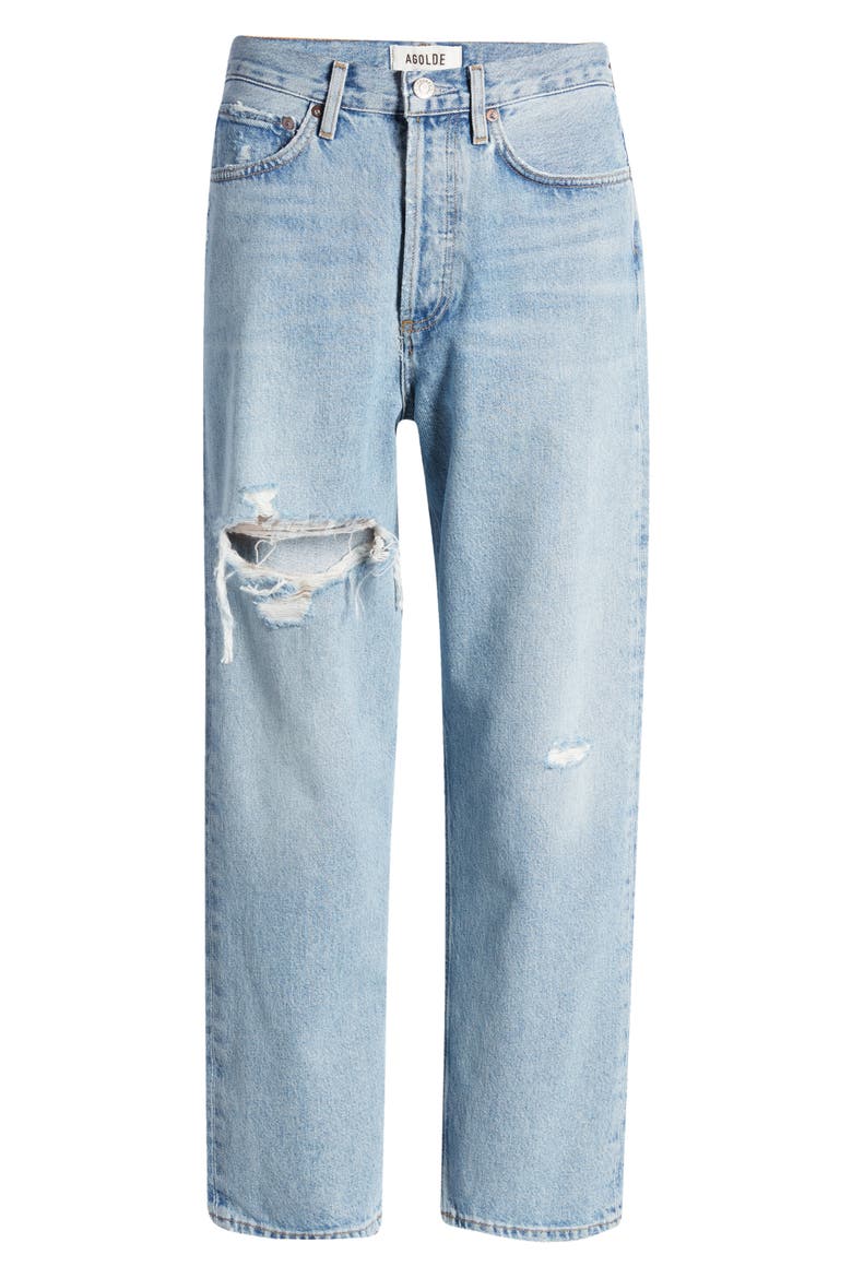 '90s Ripped Crop Loose Fit Jeans, Alternate, color, ECHO