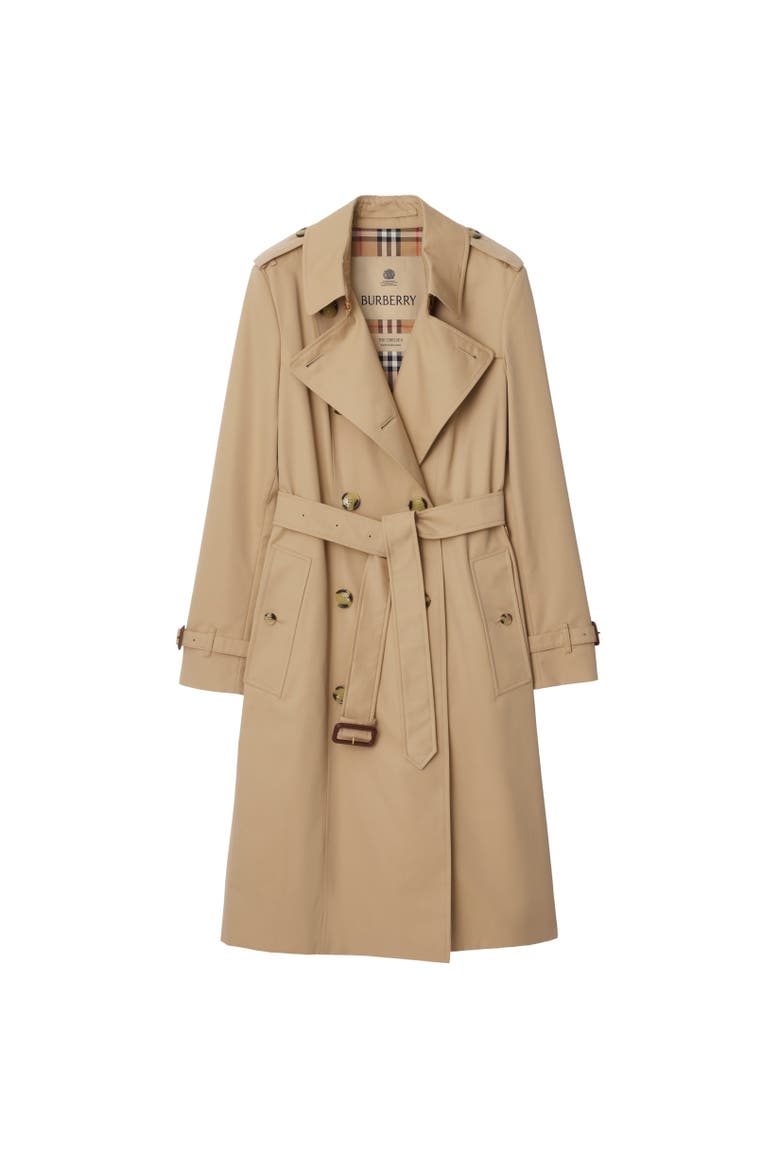Long Chelsea Heritage Trench Coat, Alternate, color, Honey beige