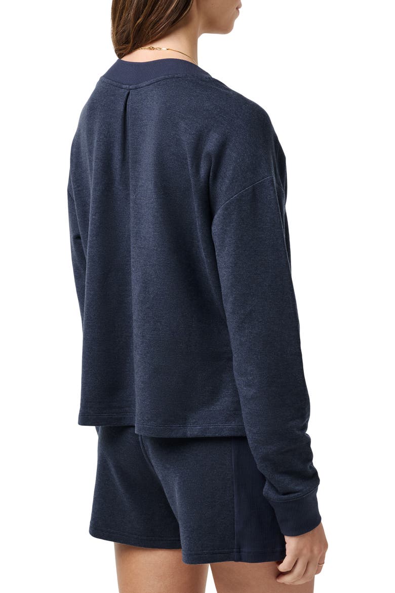 Cloud French Terry Pullover Sweatshirt, Alternate, color, HEATHER NAVY BLAZER