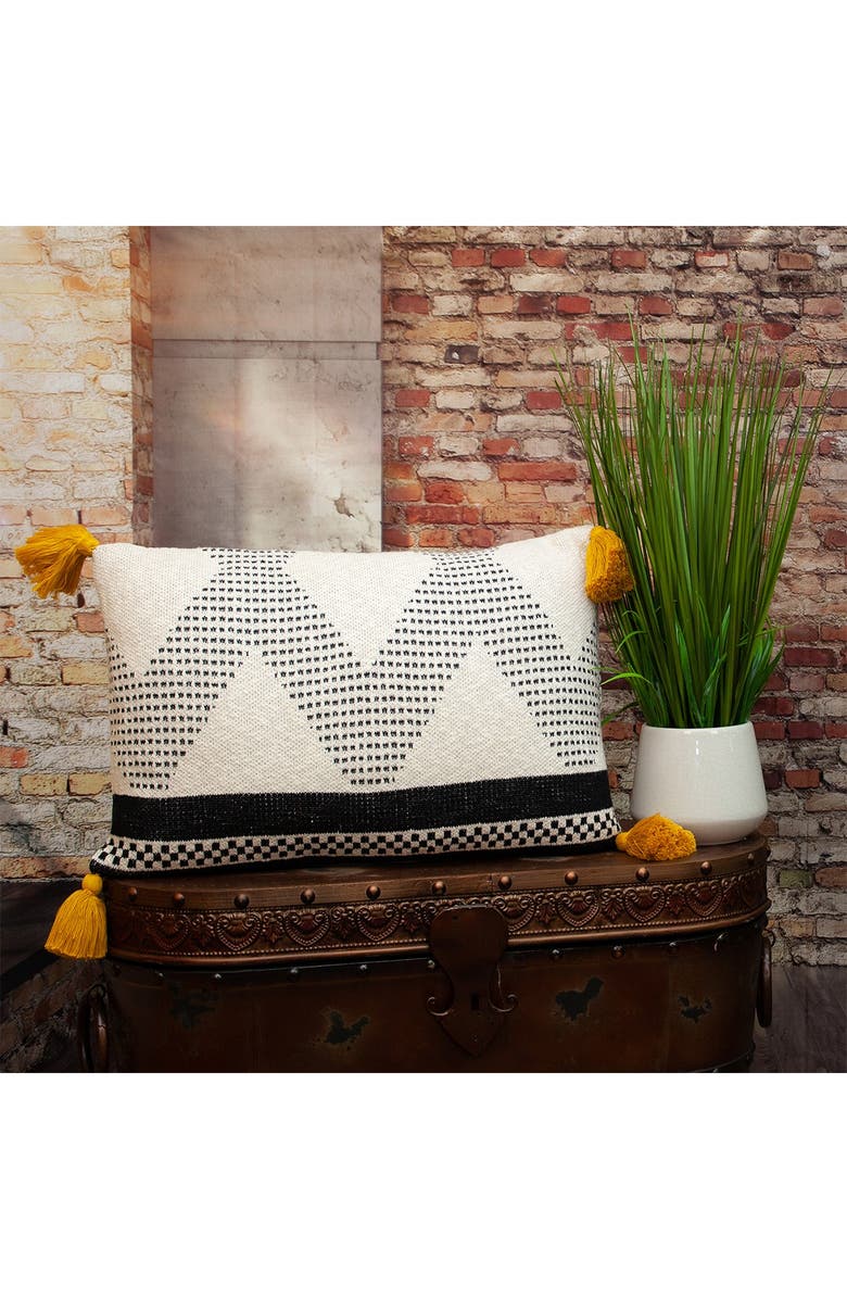 PARKLAND COLLECTION Kimmi Transitional Beige Throw Pillow, Alternate, color, Beige