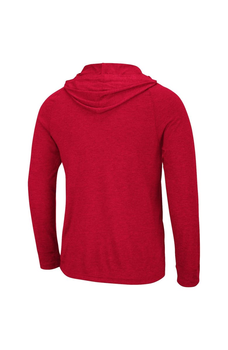 COLOSSEUM Men's Colosseum Scarlet Nebraska Huskers Campus Raglan Long Sleeve Hoodie T-Shirt, Alternate, color, 