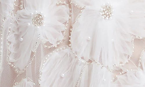 DRESS THE POPULATION DRESS THE POPULATION BLAIR BEADED FLORAL COCKTAIL MIDI DRESS